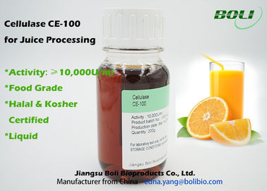 CE de la enzima de la celulasa de la pureza elevada de la categoría alimenticia - 100 30 a 70°C para el jugo Productionaq