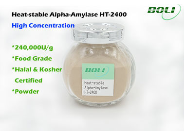 Enzima 240000 categoría alimenticia de U de la amilasa alfa del polvo de la alta concentración/de g pH bajo