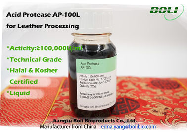 Enzimas marrones claras usadas en la industria de cuero, 100000 U/ml de proteasa ácida AP - 100L