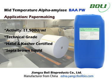 Ahorro de costes a baja temperatura del picovatio de la enzima de la amilasa alfa de la forma líquida para la fabricación de papel