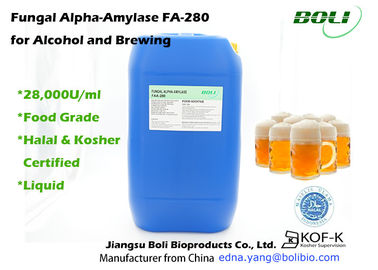 Amilasa alfa fungicida líquida FA-280, elaboración de la cerveza estable GMO no- de la enzima de la amilasa alfa de la actividad