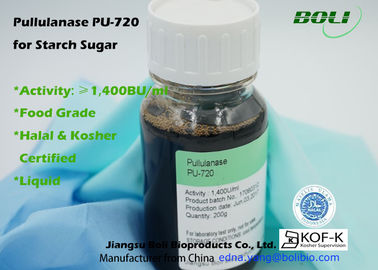 Pululanasa PU-720, 1.400 BU/ml de la categoría alimenticia de enzimas en la industria alimentaria para la producción de alto jarabe de la glucosa