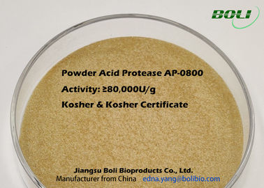 Actividad ácida 80000 hidrólisis de U de la proteasa AP-0800 del polvo de Boli/de g de la muestra libre de las proteínas disponible