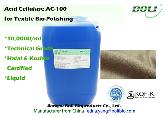 CA ácida de la celulasa de las enzimas líquidas de Biopolishing - 100 para la materia textil