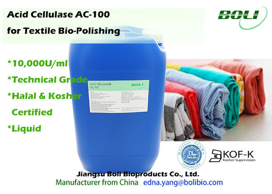 CA ácida de la celulasa de las enzimas líquidas de Biopolishing - 100 para la materia textil