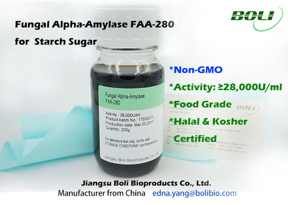 Amilasa alfa fungicida GMO NO- de la categoría alimenticia para el azúcar del almidón