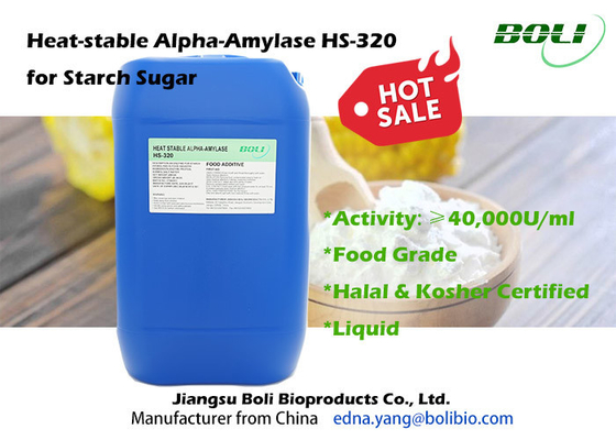 Categoría alimenticia de Hs-320 Alpha Amylase Enzyme Non Gmo para el azúcar del almidón