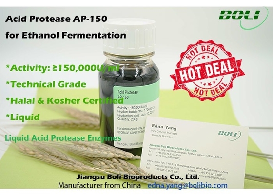 Enzimas ácidas de la proteasa para el etanol AP - 150 para la fermentación 150000 U/Ml