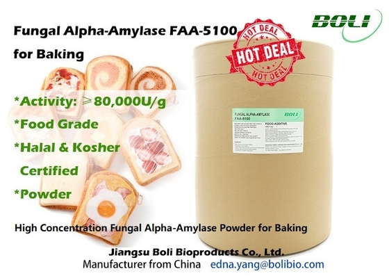 Alpha Amylase Enzymes fungicida FAA - 5100 para cocer la alta concentración 80000 U/G