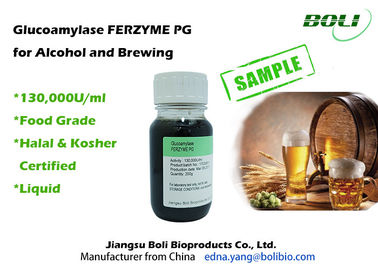 130000U / ml de la categoría alimenticia de enzima de la glucoamilasa para el vino y la cerveza en la industria alimentaria