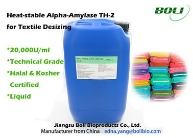 Pureza elevada líquida de la actividad de la enzima estable de la amilasa alfa para el desencolado de la materia textil