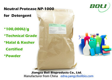 Proteasa neutral técnica NP - 1000 de las enzimas proteolíticas del polvo del grado para el detergente