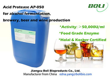 Proteasa ácida líquida de la enzima proteolítica, enzimas en la elaboración de la cerveza para la fermentación del alcohol