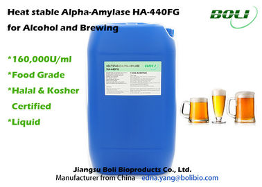 Enzimas de la elaboración de la cerveza del líquido 160 000U/ml de la categoría alimenticia de la elaboración de la cerveza actividad de la amilasa alfa de alta