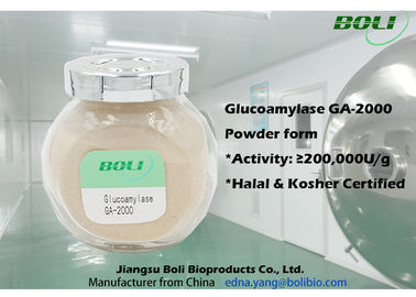 Polvo comercial de la enzima de la glucoamilasa, 200000 U/g con el certificado Halal y kosher