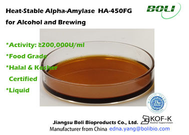 Amilasa alfa HA-450FG 200000U/ml de enzimas de la elaboración de la cerveza