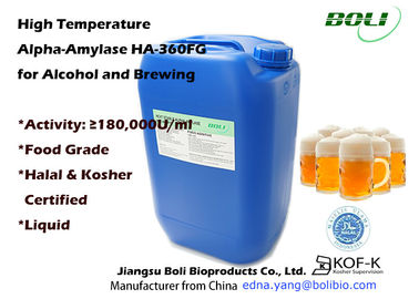 Amilasa alfa pH de alta temperatura y bajo de HA-360FG de la enzima del alcohol y de la elaboración de la cerveza con el certificado Halal y kosher