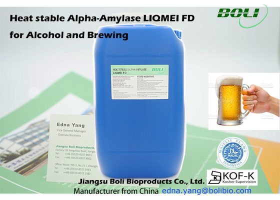 No GMO Alpha Amylase Suitable For Alcohol líquida y elaboración de la cerveza de China
