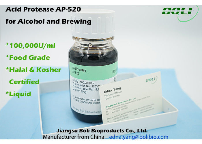 Proteasa ácida AP - condición baja de las enzimas rentables de la elaboración de la cerveza del uso de 520 pH