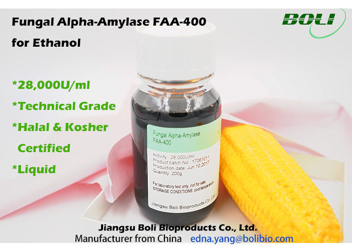 28000 U/ml de amilasa alfa fungicida FAA - 400, enzimas biológicas para el etanol de la producción